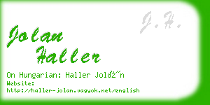 jolan haller business card